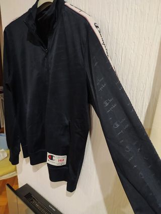 Sudadera Champion cremallera negra