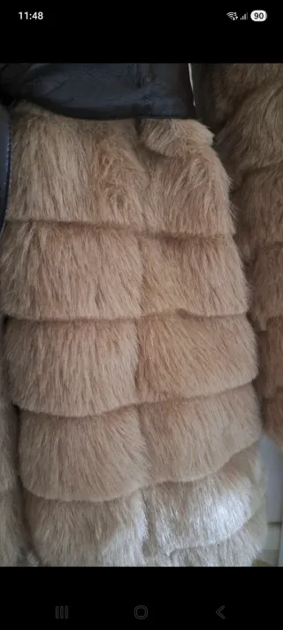 Chaquetón pelo sintético beige Primark