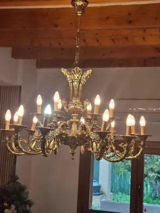 Lámpara de bronce estilo francés S.XIX