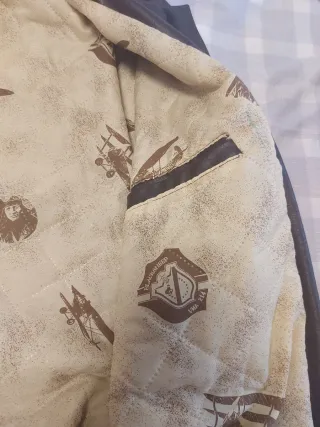 Chaqueta Cuero Vintage Marrón