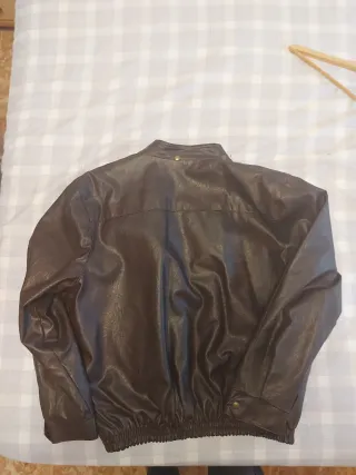 Chaqueta Cuero Vintage Marrón