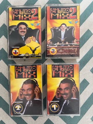 Lote 2 CDs y 2 Cassettes Bombazo Mix 2 y 4