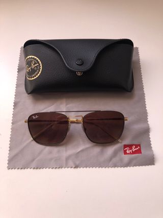 Gafas de Sol Ray-Ban Marrones y Doradas