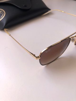 Gafas de Sol Ray-Ban Marrones y Doradas