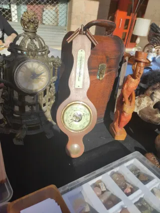 Termómetro y Barómetro de Madera