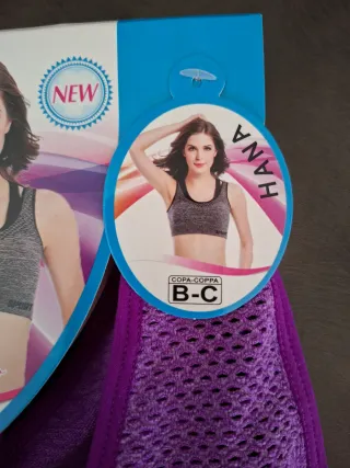 Reggiseno sport Hana Viola Taglia XL