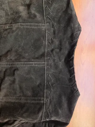 Chaqueta ante negra Blanco Talla M