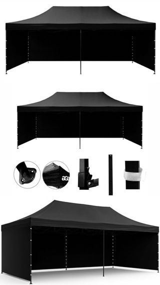 Carpa Publicitaria 3x6 con Paredes Negra