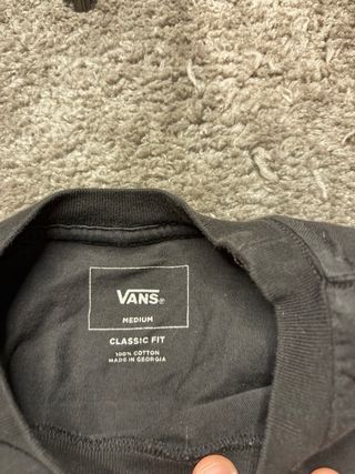 T-shirt nera vans off the wall taglia M