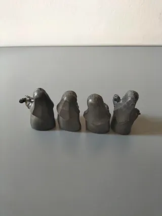 Monjas Músicos Peltre Vintage