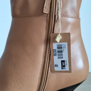 Botines Piel con Tacón de Mujer