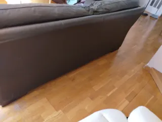 2 divani in polipiel marrone