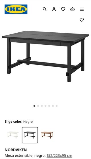 Mesa extensible madera Nordviken Ikea
