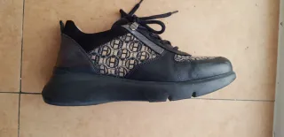 Zapatos Invierno Logo Tejido Negro Gris