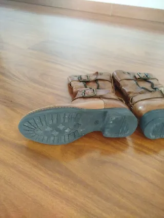Botas de cuero marrones talla 36