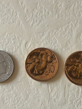 4 Monedas Lira Imperio Italiano Vittorio