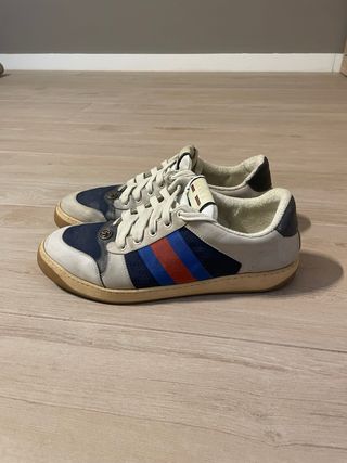 Zapatillas Gucci Screener Azul y Blanco