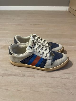 Zapatillas Gucci Screener Azul y Blanco