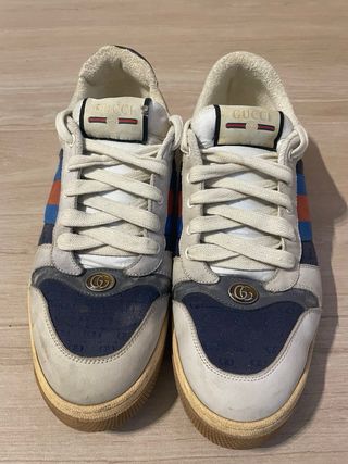 Zapatillas Gucci Screener Azul y Blanco