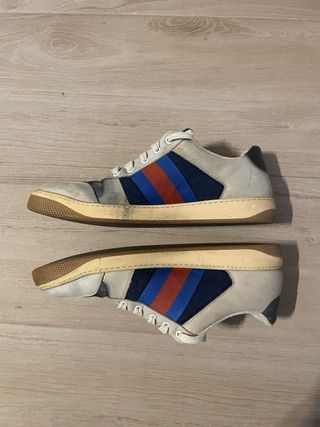 Zapatillas Gucci Screener Azul y Blanco