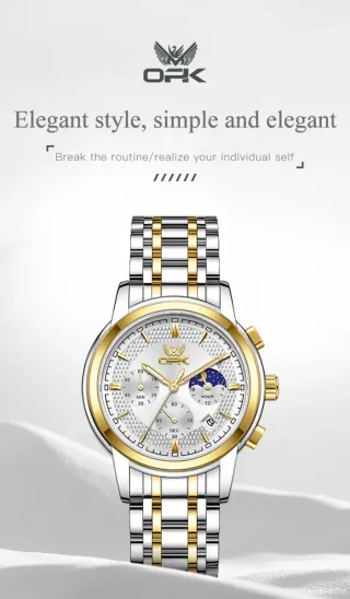 Reloj OPK Hombre Oro y Plata