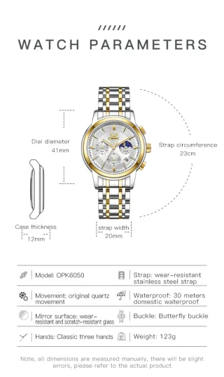 Reloj OPK Hombre Oro y Plata