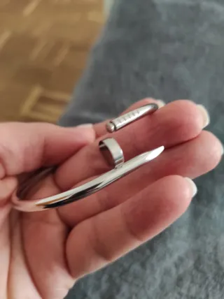 Pulsera imitación clavo plata