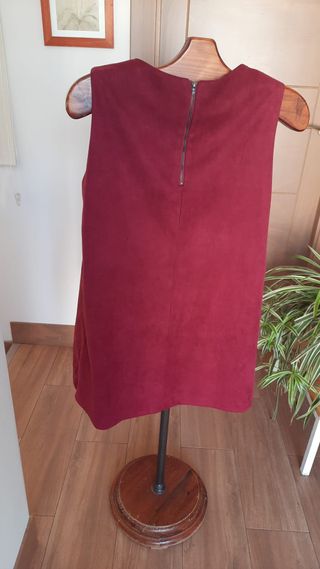 Vestido Terciopelo Vino Talla M