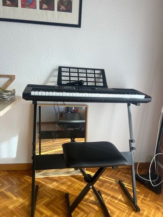 Teclado Digital Piano con Soporte y Micro