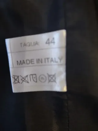 Cappotto in pelle e lana nero Shi4