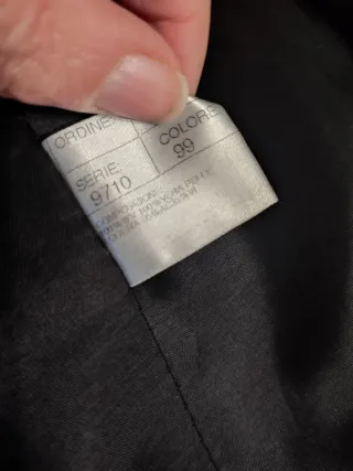 Cappotto in pelle e lana nero Shi4