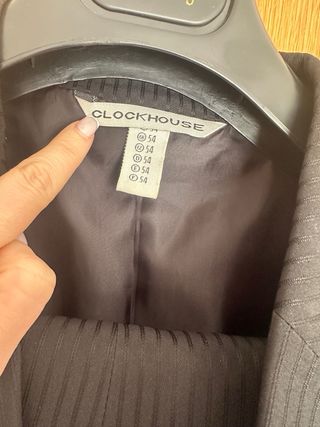 Traje C&A Negro Rayas Finas