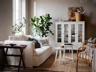 Alfombra de Yute limpia y enrollada de tintorería