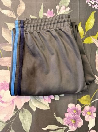 Pantalón de chándal gris y azul