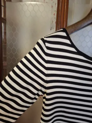 Vestito donna a righe bianche e nere