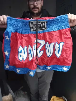 Pantalón Corto Boxeo Charlie Rojo/Azul