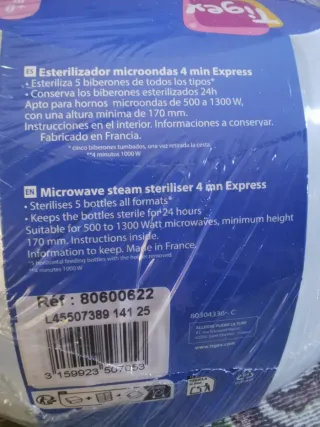 Esterilizador Microondas Tigex 4 min