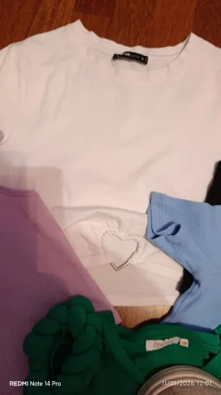 Lote 7 tops y 2 pantalones