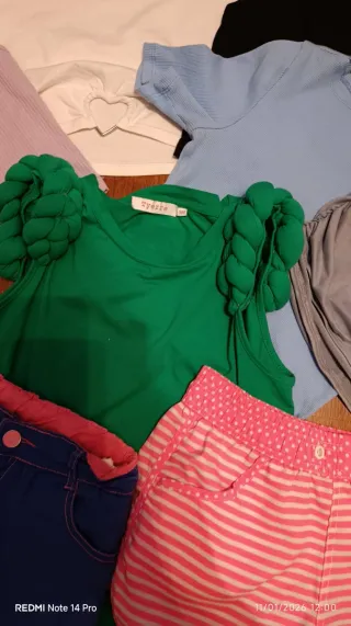 Lote 7 tops y 2 pantalones