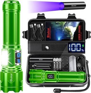 NUEVA Linterna LED Recargable Superbrillante VERDE