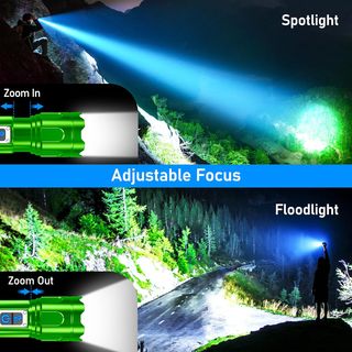 NUEVA Linterna LED Recargable Superbrillante VERDE