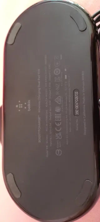 Cargador Doble Inalambrico Belkin negro