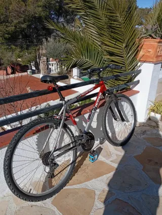 Bicicleta Decathlon Roja y Gris