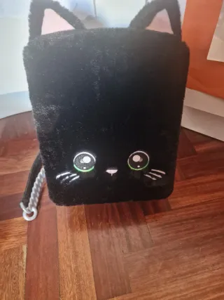 Mochila peluche gato negro