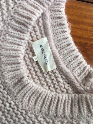 Jersey punto grueso rosa pálido