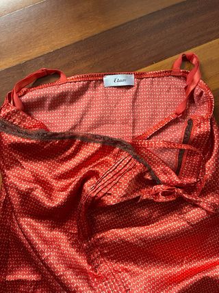 Rojo Lencería con Estampado