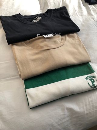 Lote 3 camisetas chico Zara y Pull and Bear