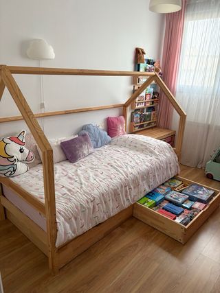 Cama infantil madera casa