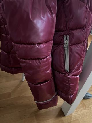 Abrigo Donjaz rosa fresa con pelo natural