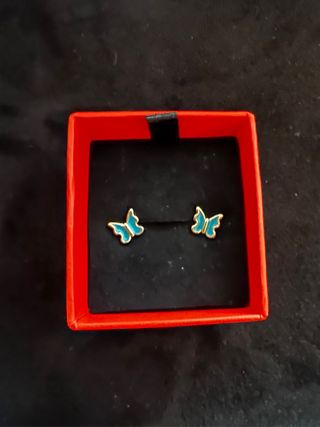 Pendientes bisutería dorada con formas